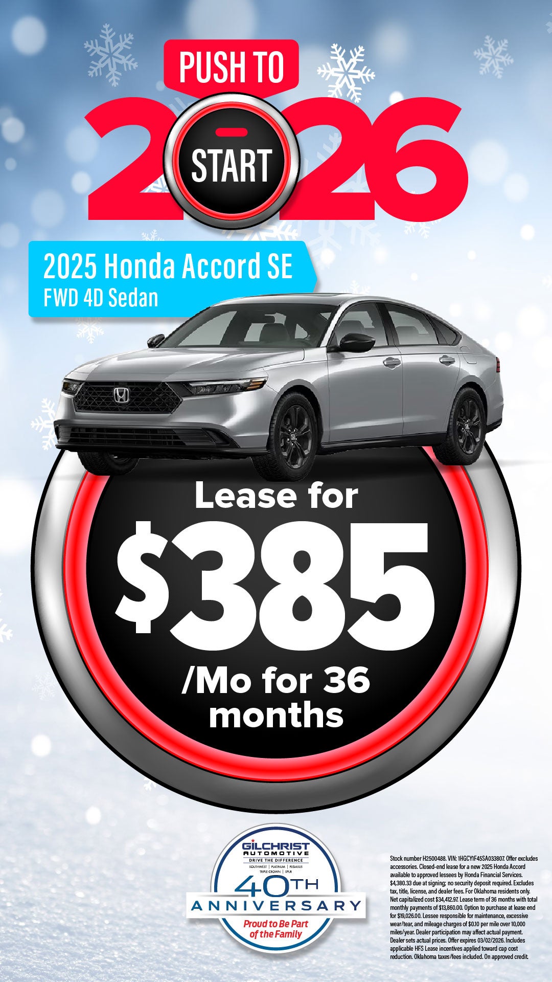 Shop $385/mo Lease Special on 2025 Honda Accord!